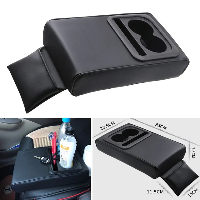 Car Armrest Cushion Pad Center Console Box Heighten Elbow Rear Seat Cup Holder