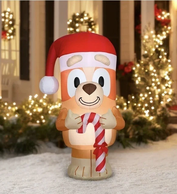 Bingo From Bluey Christmas Inflatable With Candy Cane 5ft