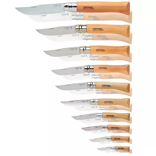 Coltello Opinel carbonio e acciaio inox da n. 02 a n. 12 - coltello tascabile coltello pieghevole