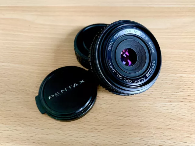 SMC Pentax-M 40mm f2.8 Lens Pancake Lens - Near MINT Condition & Fully Working