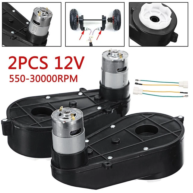 KIMISS Boîte De Vitesses Moteur RS380 12V Pour Voiture Télécommandée Enfant - 6600 RPM, Nylon Et Cuivre, Couplage Ouvert/fermé