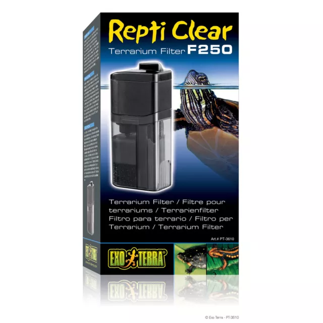 Exo Terra Repti Effacer F250 pour Terrariums Filtre, Neuf