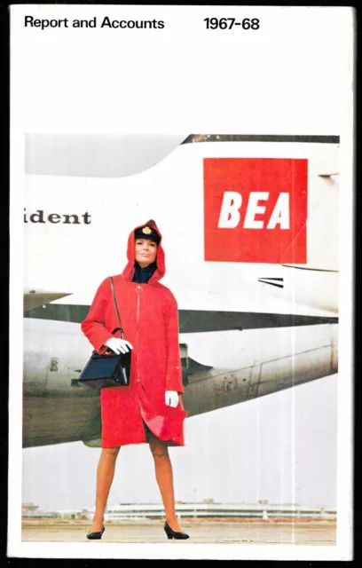 Vintage BEA British European Airways Report Accounts Book 1967 1968
