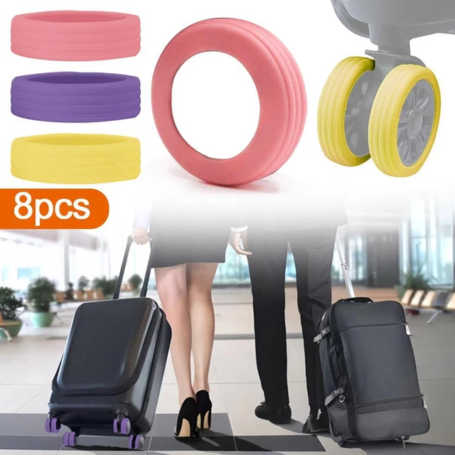 Caster Wheel Protection LUGGAGE CASTER SHOES Wheel Luggage Color Wheel Protection Silicone Case ...