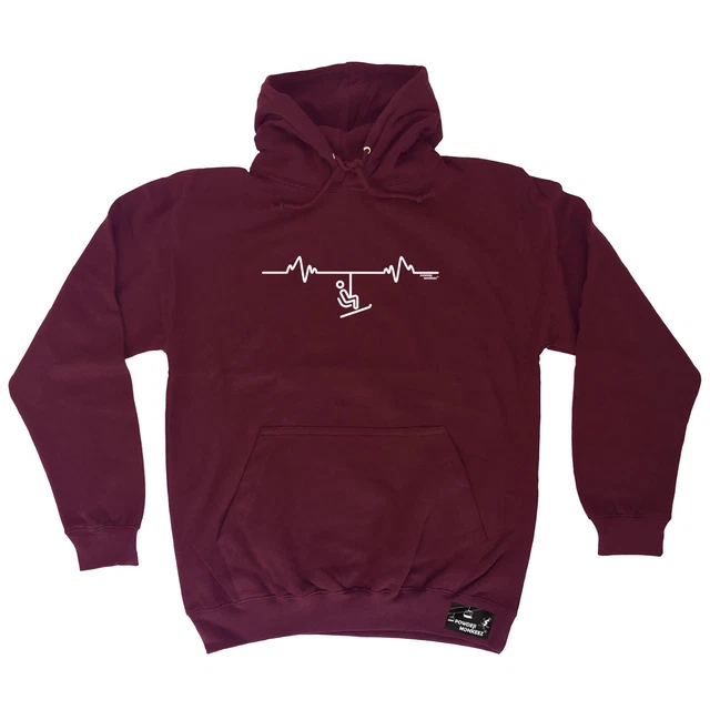 Skiing Snowboarding Pm Chairlift Pulse - Novelty Clothing Funny Hoodies Hoodie