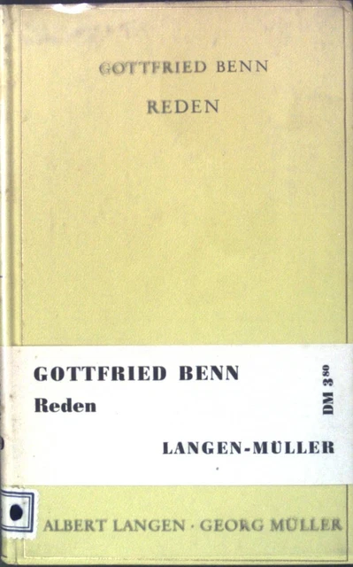 Reden. Benn, Gottfried: