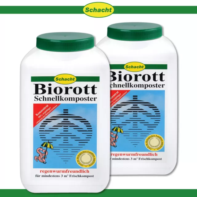 Pozo 2x 2L Biorott Compostador Rápido Nutrientes Microorganismos Jardín