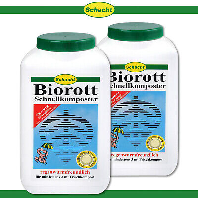 Schacht 2x 2L Biorott Instantáneo Sustancia Nutritiva Microorganismos Jardín