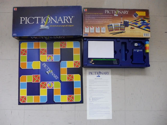 Jeu De Société PICTIONARY Mattel - Occasion Très Bon état, Version Famille, Livraison Gratuite