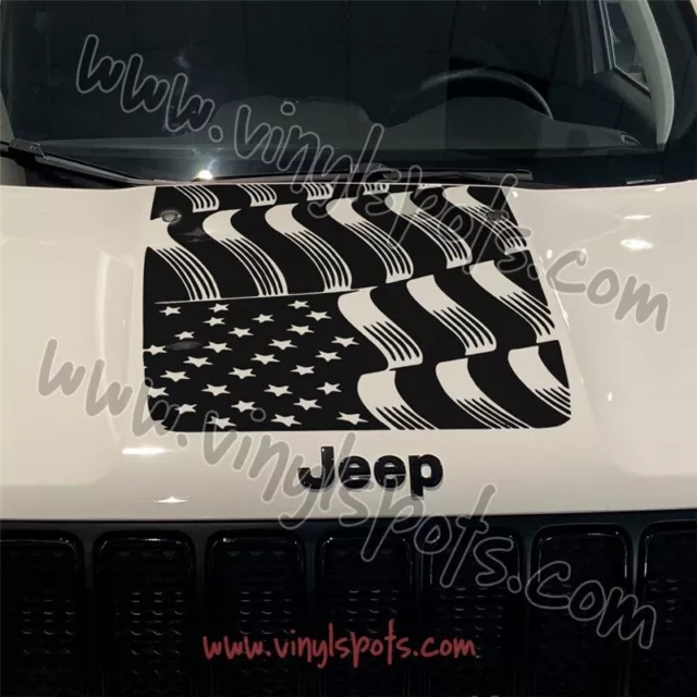 Calcomania pegatina de vinilo bandera americana de capó coche todo terreno 4x4