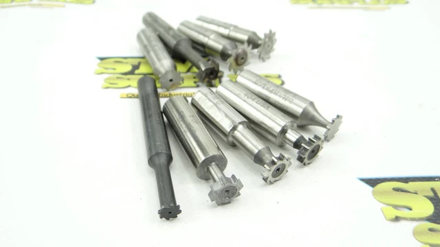 Lot Of 9 Hss Keyseat Cutters 5/16" To 3/4" Dia X .034" To 1/4" Cut Widths Keo