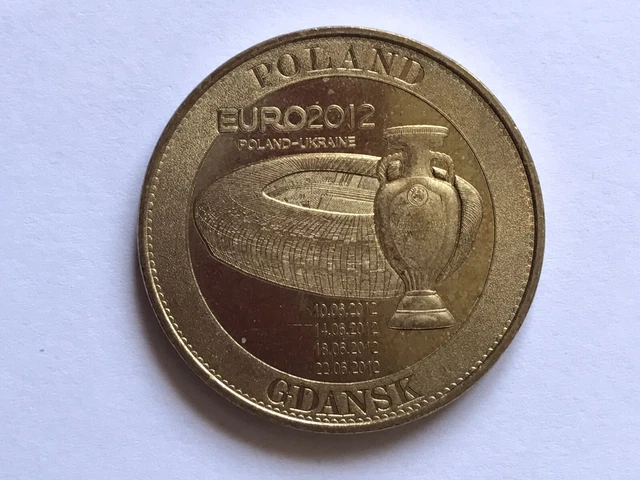 Médaille touristique Monnaie de Paris jeton MDP Poland Euro 2012 foot GDANSK
