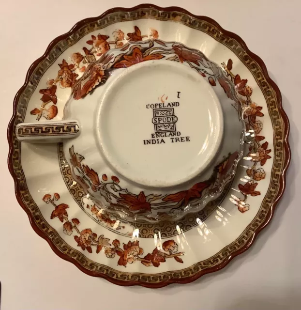Spode Copeland Indian Tree Cups and Saucers Lot of 4