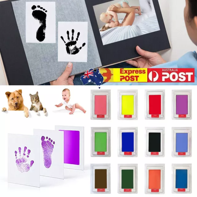 Inkless Baby Ink print kit Newborn Footprint Handprint Safe Gift Foot Hand AU