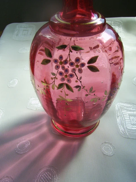 Carafe Emaillee En Verre Souffle