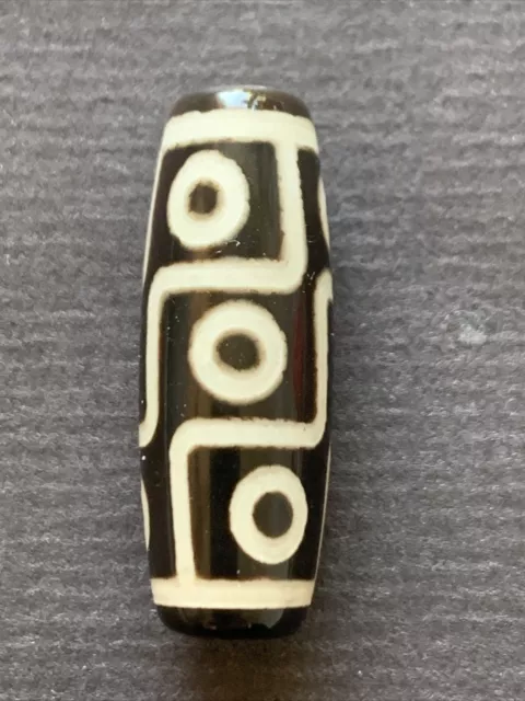 DZI BEAD, Tibet,  Buddha Tian Zhu China Asia Amulett  9 eyes中国西藏 (D909)