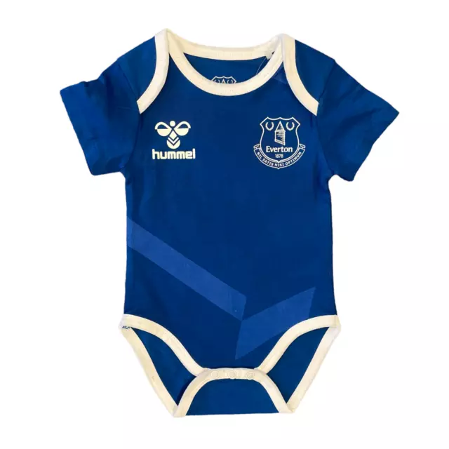 Everton Infant's Football Bodysuit (Size 12-18M) Hummel 2 Pack Baby Kits - New