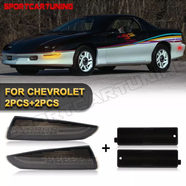 For 93-02 Chevrolet Camaro Dynamic Bumper Parking Turn Signal Side Marker Lights