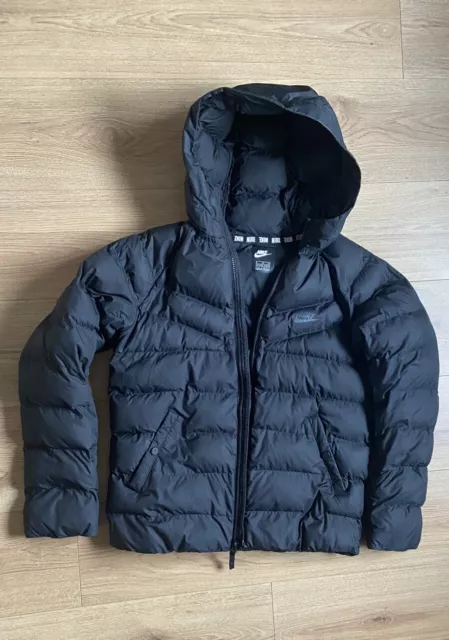 Nike Synthetic-Fill Hooded Puffer Jacket Boys XL Black 158-170