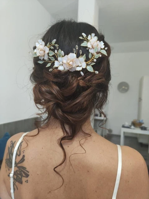 60 Forcine Per Capelli Con Strass - Per Matrimoni E Occasioni Speciali | Colore Argento - Foto 13