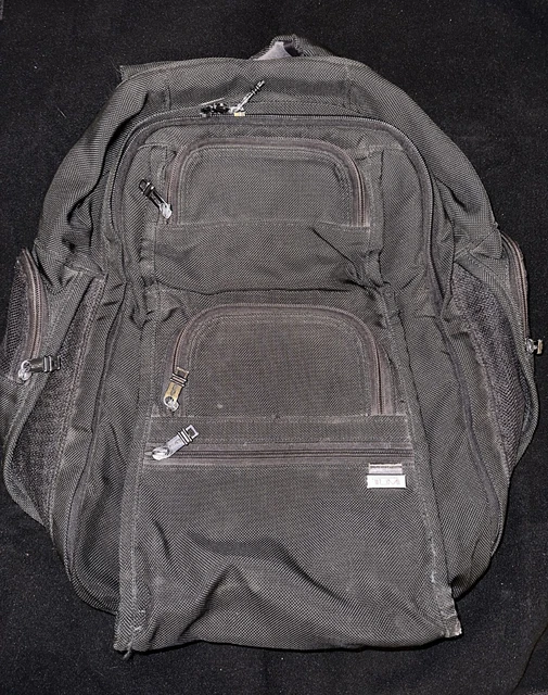 Tumi Backpack Black Ballistic Nylon Alpha 2682D3