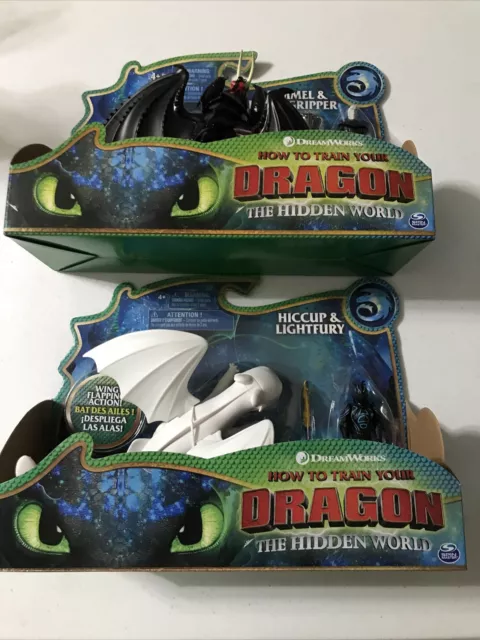 How to Train Your Dragon 3 ~ HICCUP & LIGHT FURY/Grimmel & Deathgripper Set