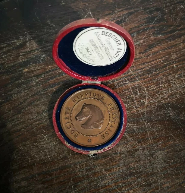 MEDAILLE bronze COURSES HIPPIQUES PARISIENNES 1000e TIERCE par JACQUOT QUEROLLE - Collection