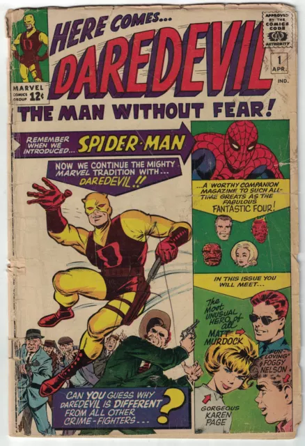 Daredevil #1 FAIR; Marvel | 1st appearance & origin of Daredevil 1964