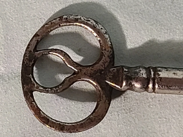 Large 3 1/2"  Wrought Iron Antique  Key, 18th / 19th Century (?), #8/10 3