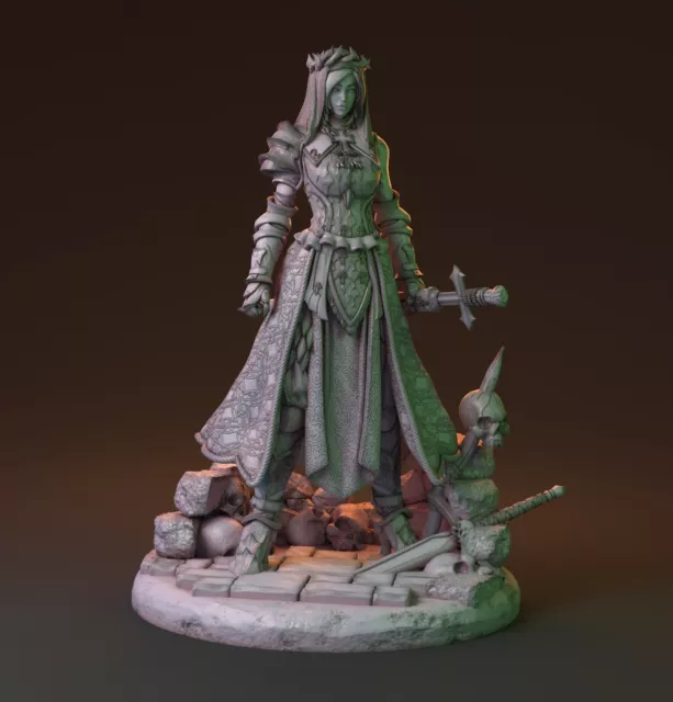 Nonne Heilerin Miniature Klerikerin Figurine pour Ttrpg's Comme D&d 5e 28mm 32mm