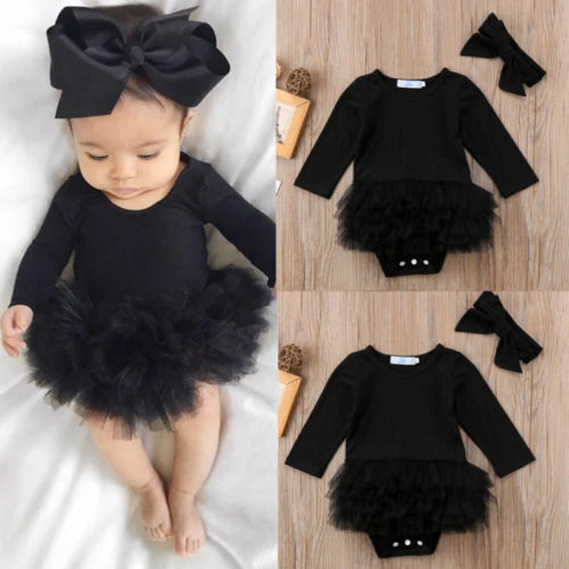 Abiti neonata bambina vestiti maniche lunghe arricciacapelli abito fascia