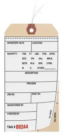 Zoro Select 1Hac3 3-1/8" X 6-1/4" White Inspection Tag, Inspection Log, Pk1000