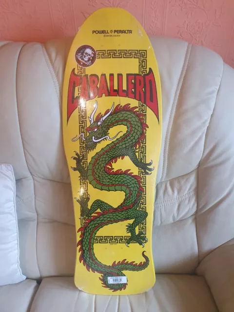 Powell Peralta Steve Caballero Yellow Dragon Reissue Skateboard Deck Unused New