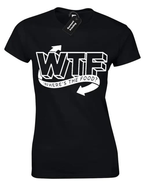 Wheres The Food New Design Ladies T Shirt Womens Funny Joke Printed Slogan Top