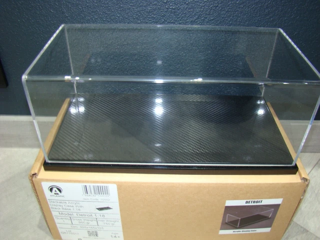 Vitrine De Protection Plexiglas Pour Miniature 1/18 - Socle Carbone - NEUF