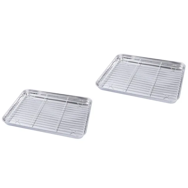 Stainless Steel Cooling Rack Tray Baking Roasting Wire Rack 33x23 cm /  13x9