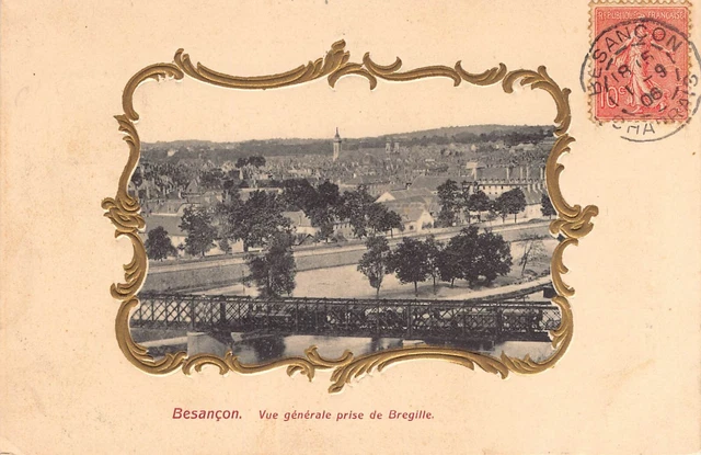 Carte Postale Ancienne Dept 25 Doubs - Besançon vue Générale Prise de Bregille
