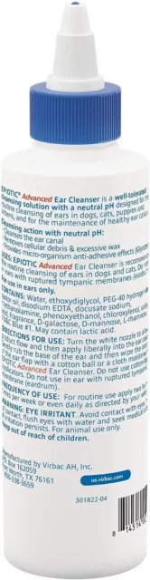 Virbac Epi-Otic Advanced Ear Cleanser for Dogs & Cats, 8 oz