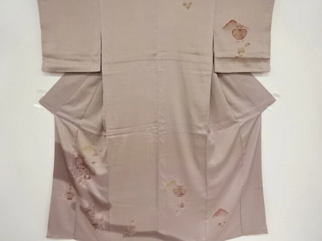 36716# Japanese Kimono / Antique Kimono / Embroidery / Kiku & Ume Blossom