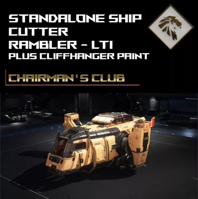 Star Citizen - STANDALONE SHIP - CUTTER RAMBLER - LTI - PLUS CLIFFHANGER PAINT