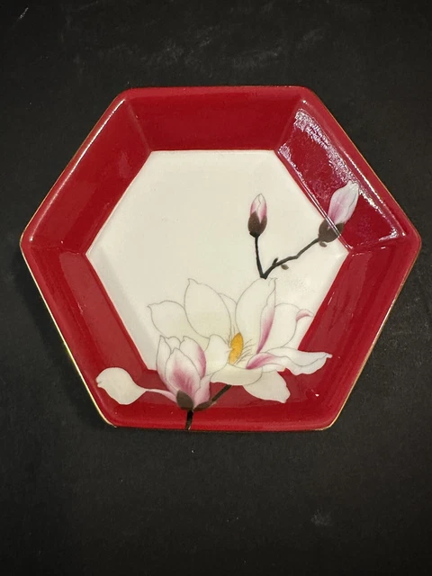 ASIAN DECORATIVE CANDY TRINKET DISH! Hand Painted