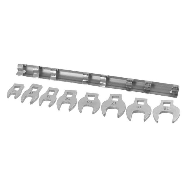 Jeu De 10 Clés QFC 3/8" Ks Tools - Chrome Vanadium, 10 à 19 Mm, Sur Rail