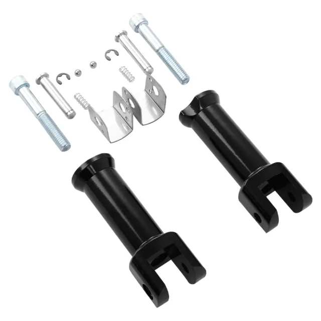 Black Rear Passenger Foot Pegs Fit For Harley Softail Standard Low Rider 2018-23