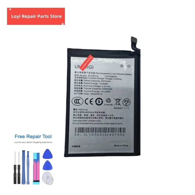 TOOLS+BLG9G10 BATTERY FOR UMIDIGI G9 5G G9A G9T Battery