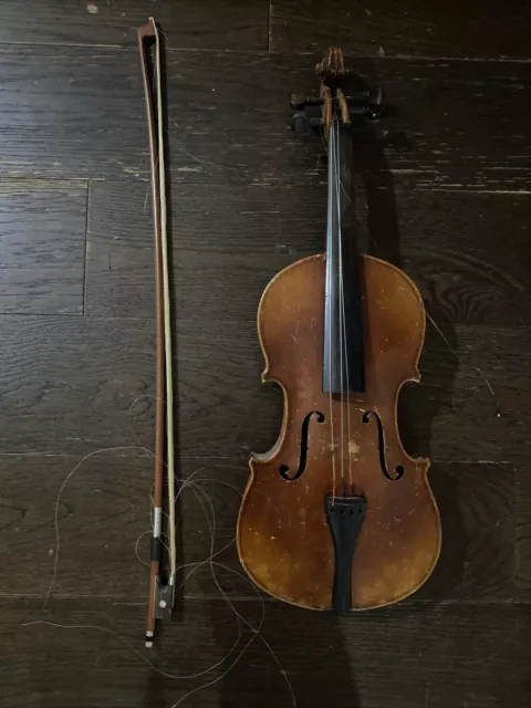 vintage copy of antonius stradivarius violin 24" For Parts Or Repair geremy