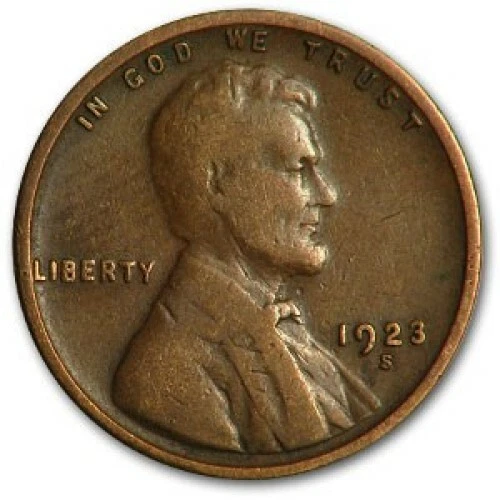 1923 S - Lincoln Wheat Penny - G/VG