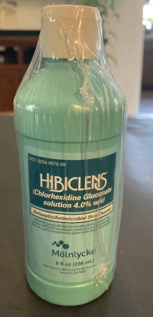 Limpiador de piel antiséptico antimicrobiano Hibiclens, 8 oz nuevo y sellado