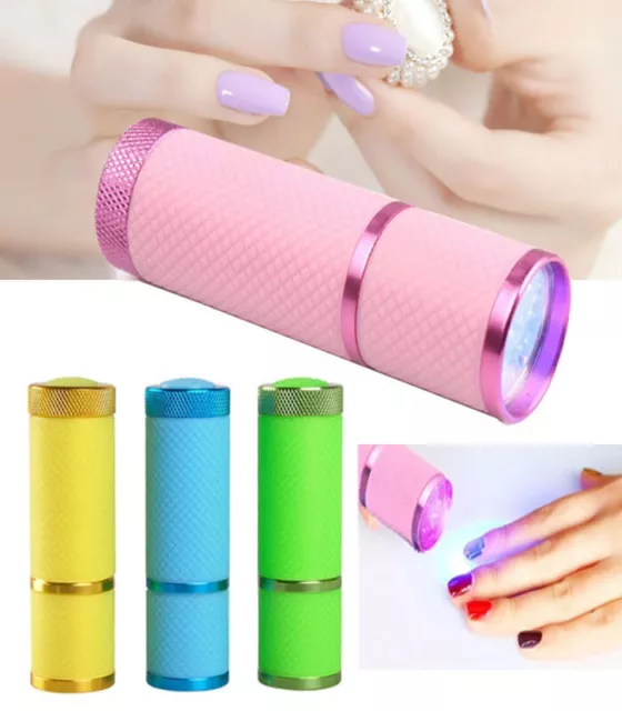 Esmalte de uñas manicura luz 9 LED UV gel curado linterna portátil Mi 🙂