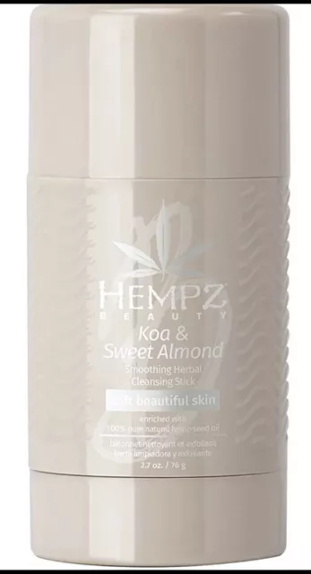 Hempz Herbal Body Wash Soap Scrub Stick 100% Hemp Seed Oil-Sweet Almond Scented