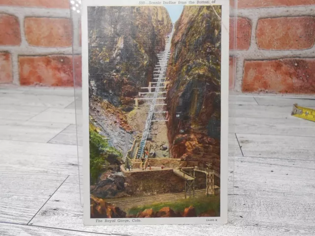 Scenic Incline Railway The Royal Gorge Telephone Gulch CO Vintage Postcard